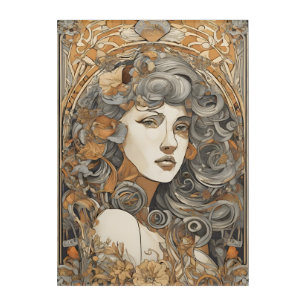Art Nouveau Vintage Female Portrait Acrylic Print