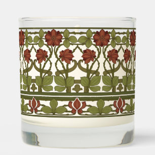 Art Nouveau Vintage Floral Border Frieze Scented Candle