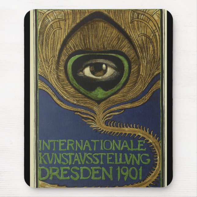 Art nouveau vintage internatio exhibition Klingner Mouse Pad (Front)