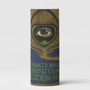 Art nouveau vintage internatio exhibition Klingner Pillar Candle