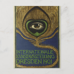 Art nouveau vintage internatio exhibition Klingner Postcard