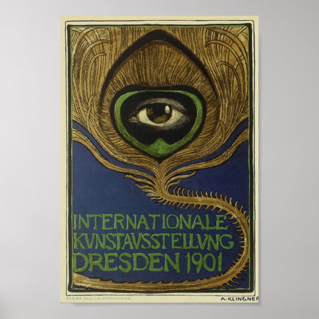 Art nouveau vintage internatio exhibition Klingner Poster (Front)