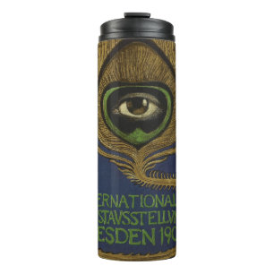 Art nouveau vintage internatio exhibition Klingner Thermal Tumbler