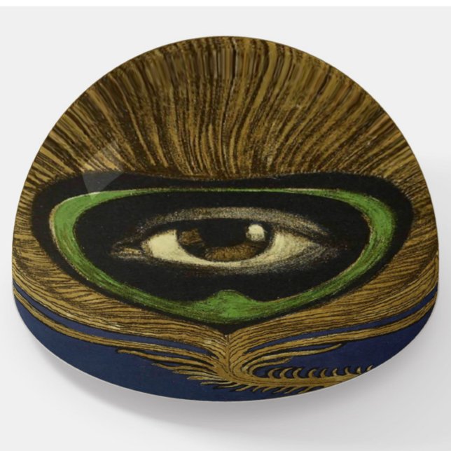 Art nouveau vintage poster eye feather Klingner Paperweight (Creator Uploaded)