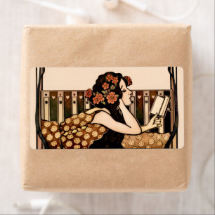 Art Nouveau Vintage reader Label