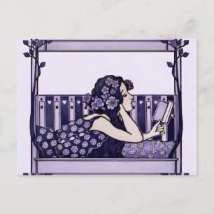 Art Nouveau Vintage reader Postcard