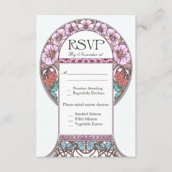 Art Nouveau Vintage Rsvp Wedding Cards by Anything_Goes at Zazzle