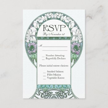 Art Nouveau Vintage Rsvp Wedding Cards by Anything_Goes at Zazzle