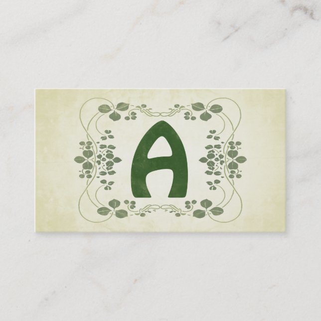 Art Nouveau Vintage Style Business Card (Front)