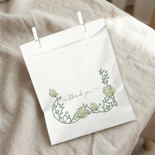 Art Nouveau vintage style pretty wedding thank you Favor Bag