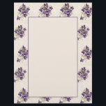 Art Nouveau Violet Floral Pattern Letterhead<br><div class="desc">Elegant Art Nouveau violet floral pattern featuring delicate purple violets with flowing botanical stems set against a subtle ornamental background. Inspired by vintage botanical illustrations and Art Nouveau wallpaper designs, this seamless pattern brings a romantic antique aesthetic perfect for home décor, stationery, and floral lovers. Ideal for cottagecore style, vintage...</div>