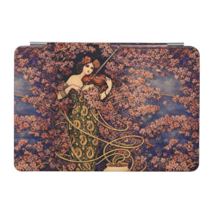 Art Nouveau Violinist in Blossoms – Vintage Floral iPad Mini Cover
