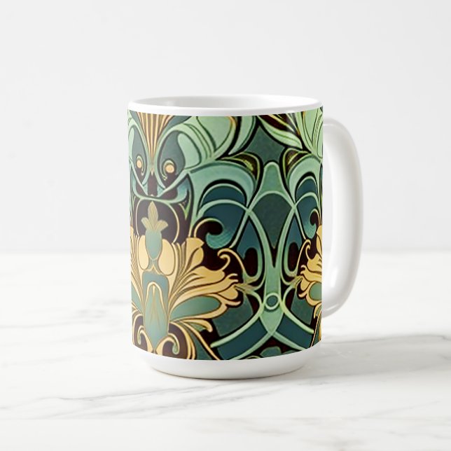 Art Nouveau Wallpaper Classic Mug, 15 oz  Coffee Mug (Front Right)