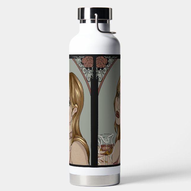 Art Nouveau Water Bottle (Left)