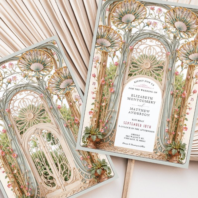 Art Nouveau Wedding Arch Invitation (Creator Uploaded)