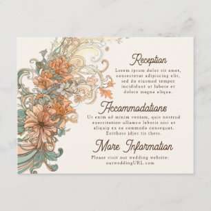 Art Nouveau Wedding Enclosure Card