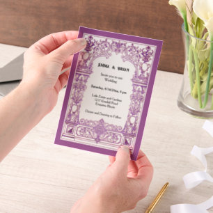 Art Nouveau Wedding Invitation Vintage Ornate