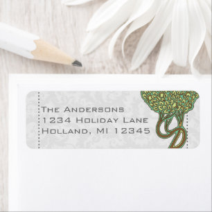 Art Nouveau Whimsical Tree Return Address Labels