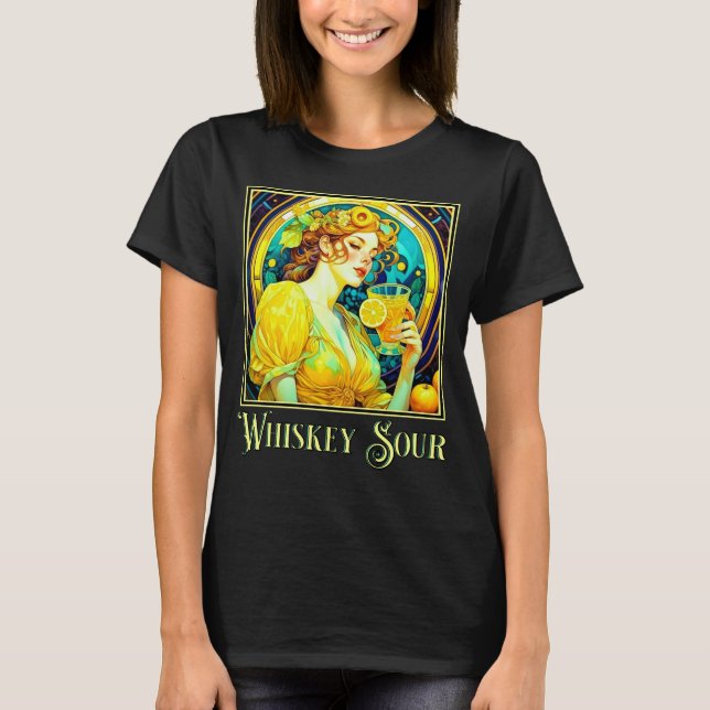 Art Nouveau Whiskey Sour T-Shirt (Front)