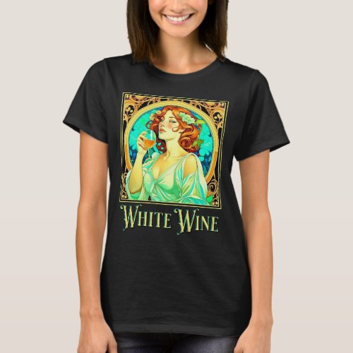 Art Nouveau White Wine T_Shirt