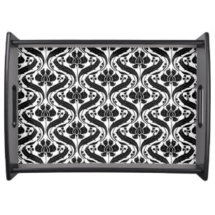 Art Nouveau Wildflowers Serving Tray