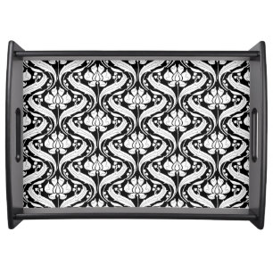 Art Nouveau Wildflowers Serving Tray