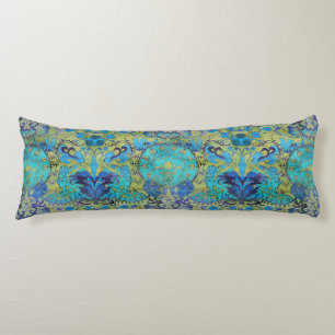 Art Nouveau William Morris 1970s Retro Reversible Body Pillow