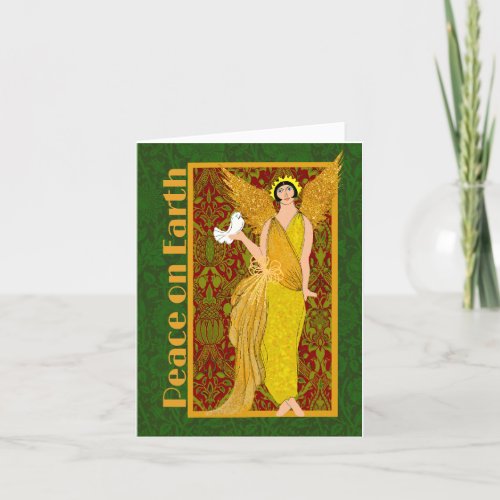 Art Nouveau William Morris Christmas Holiday Card