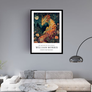 Art Nouveau William Morris golden dragon Framed Art