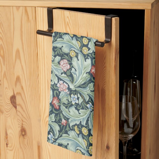 Art nouveau William Morris Leicester Flowers Folia Kitchen Towel (Thirds Fold)