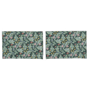 Art nouveau William Morris Leicester Flowers Folia Pillow Case
