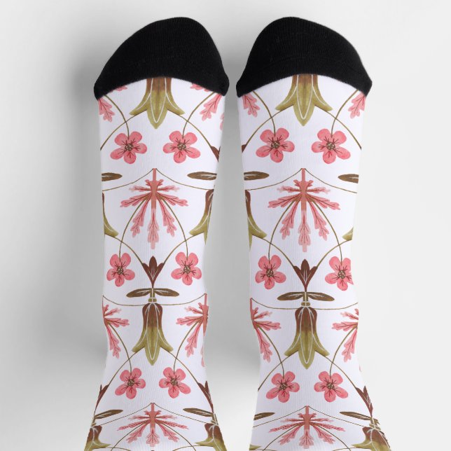 Art Nouveau William-Morris Pattern Socks (Top)