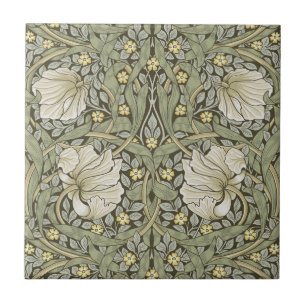 Art Nouveau,William Morris pimpernel floral design Ceramic Tile