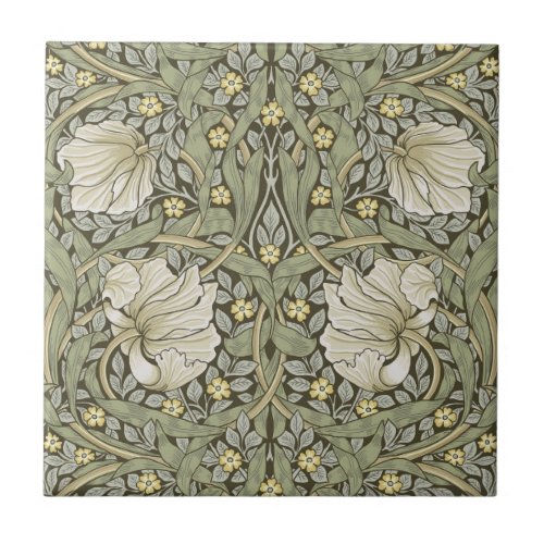 Art NouveauWilliam Morris pimpernel floral design Ceramic Tile