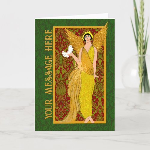 Art Nouveau William Morris Retro Christmas Card