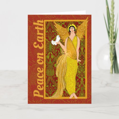 Art Nouveau William Morris Retro Christmas Card