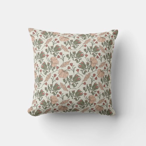 Art Nouveau William Morris tendril pattern on  Throw Pillow