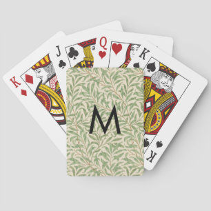 Art Nouveau Willow Bough Monogram William Morris Poker Cards