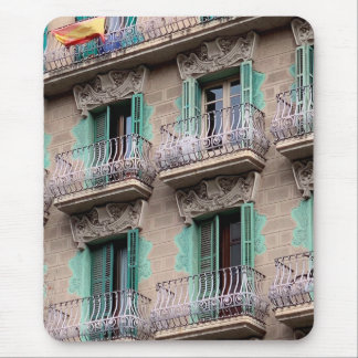 Art Nouveau Windows - Barcelona, Spain Mouse Pad