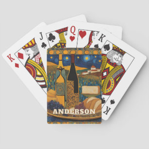 Art Nouveau Wine Still Life Poker Cards