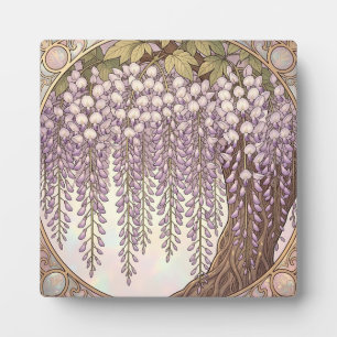 Art Nouveau Wisteria Floral Gold Frame
