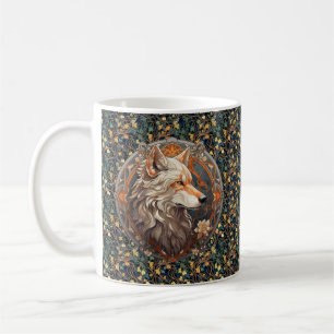 Art Nouveau Wolf on Ivy Coffee Mug