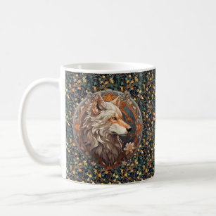 Art Nouveau Wolf on Ivy Coffee Mug