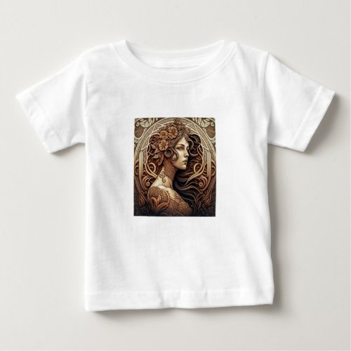 Art Nouveau Woman Baby Fine Jersey  Baby T_Shirt