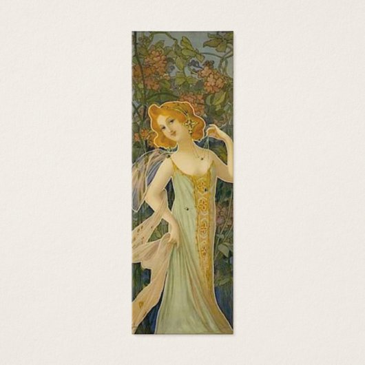 Art Nouveau Woman Bookmark (Front)