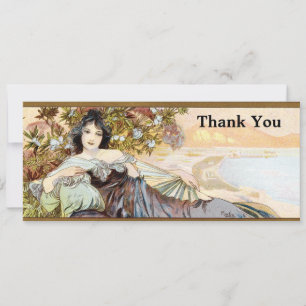 Art Nouveau Woman by Alphonse Mucha Template