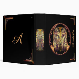 Art nouveau woman elegant advertisement hingre 3 ring binder