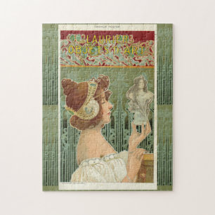 Art nouveau woman French art henri livemont Jigsaw Puzzle
