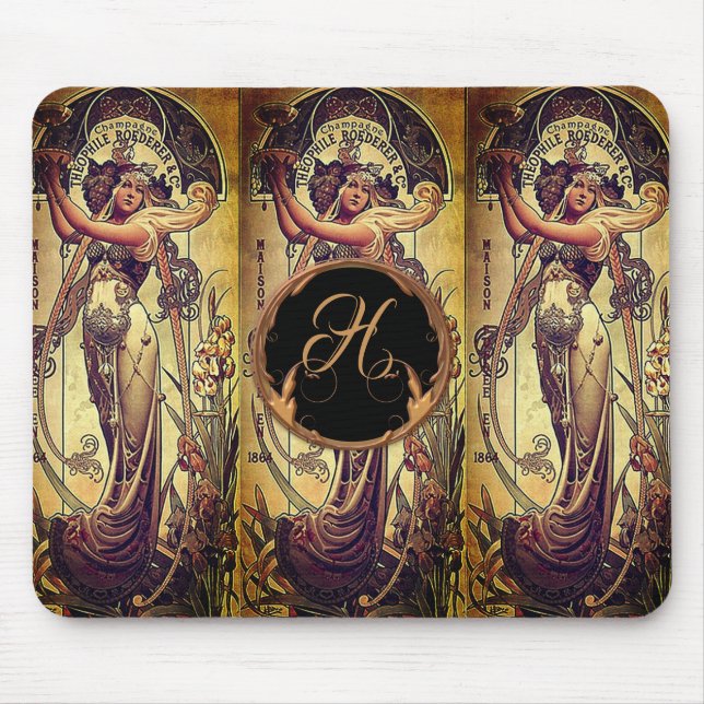 Art nouveau woman Hingre advertisement Mouse Pad (Front)