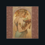 Art Nouveau Woman Mucha Beautiful<br><div class="desc">A beautiful woman - This beautiful art nouveau design is by Alfonse Mucho,  called "Fruit, " painted in 1897. It shows a beautiful art nouveau girl holding an armful of fruit - grapes,  pears,  apples. In her hair are orange flowers.  Alphonse Mucha - Art Nouveau - Vintage Woman</div>